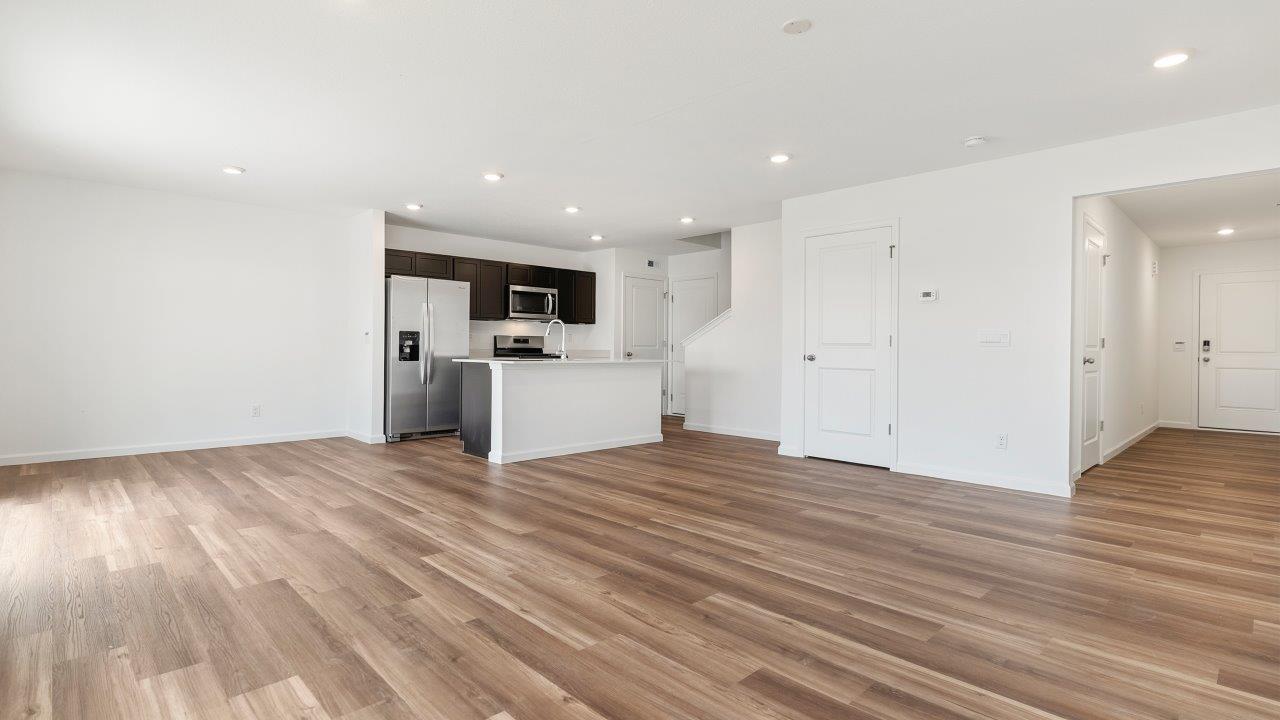 foyer leading into open concept living area
