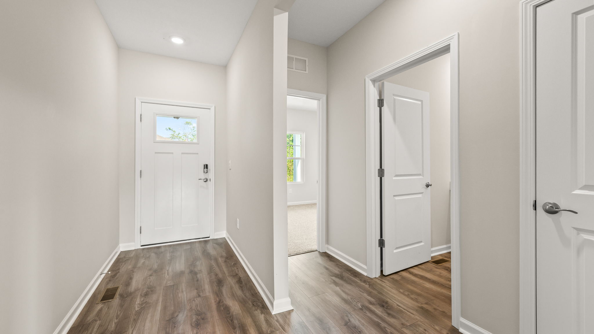 Hallway with front door