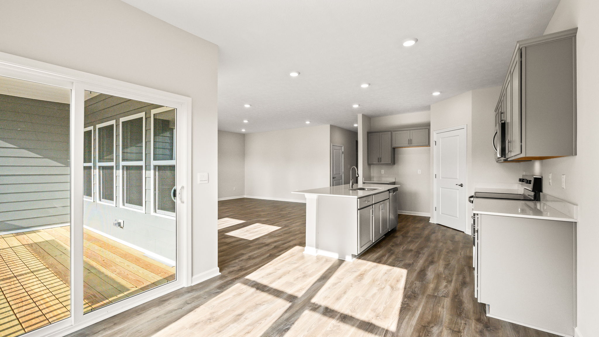 kitchen from the dining area