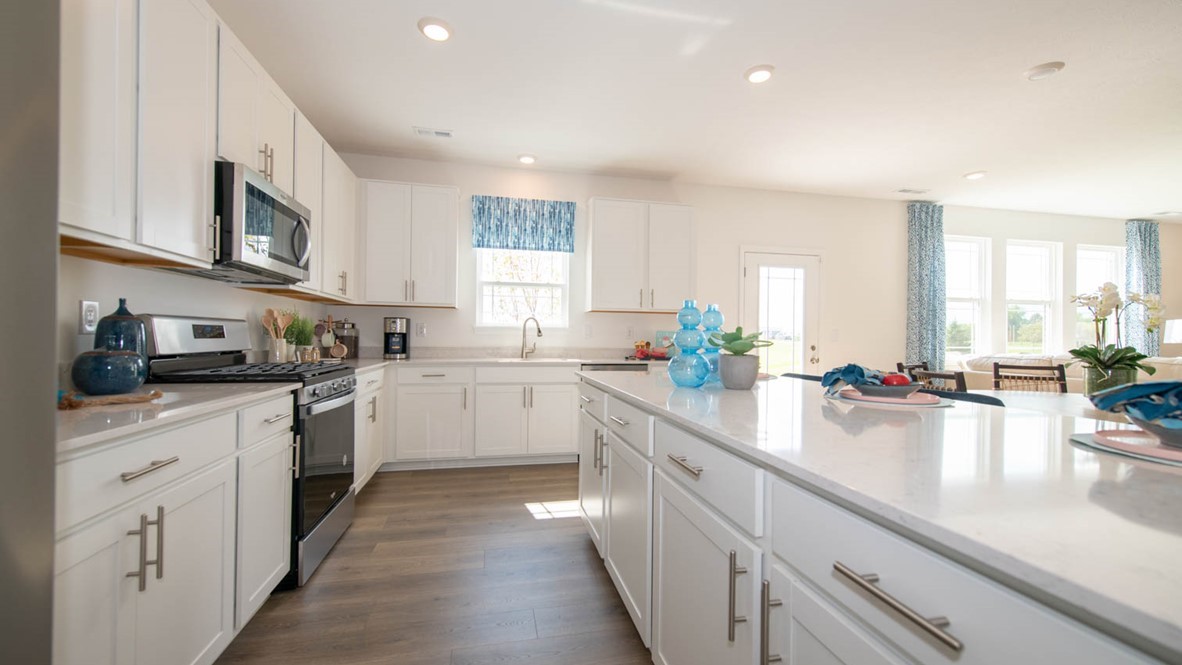kitchen with island and appliances