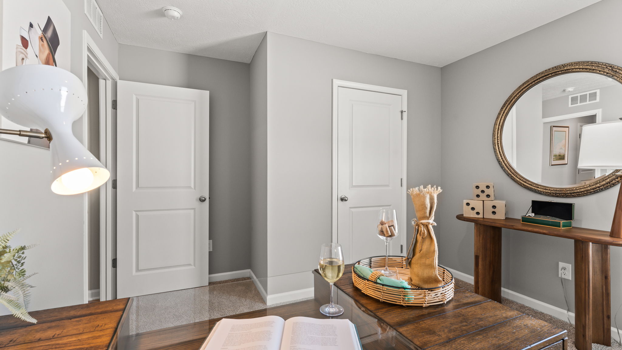 Perspective of the office from the desk