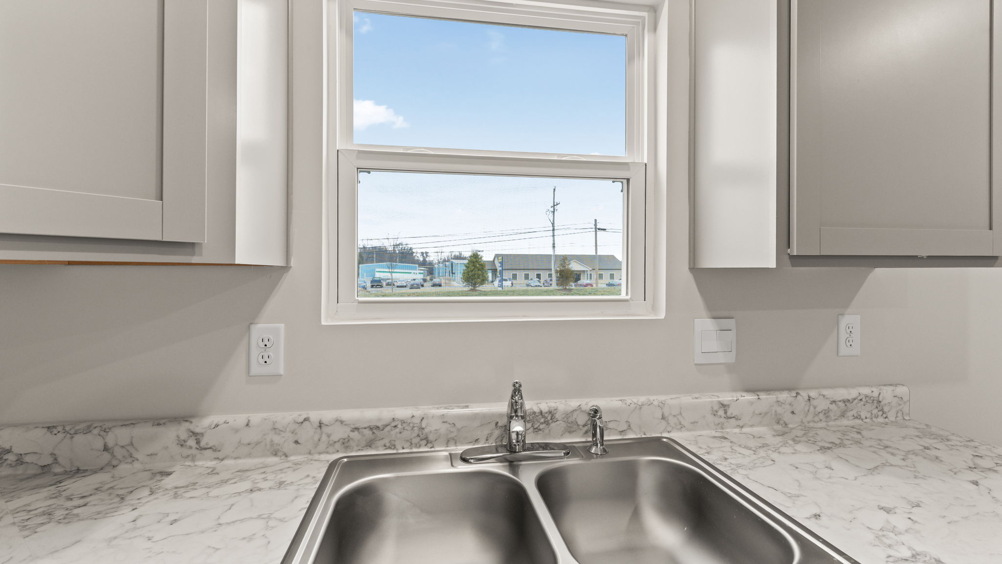 closeup of kitchen sink