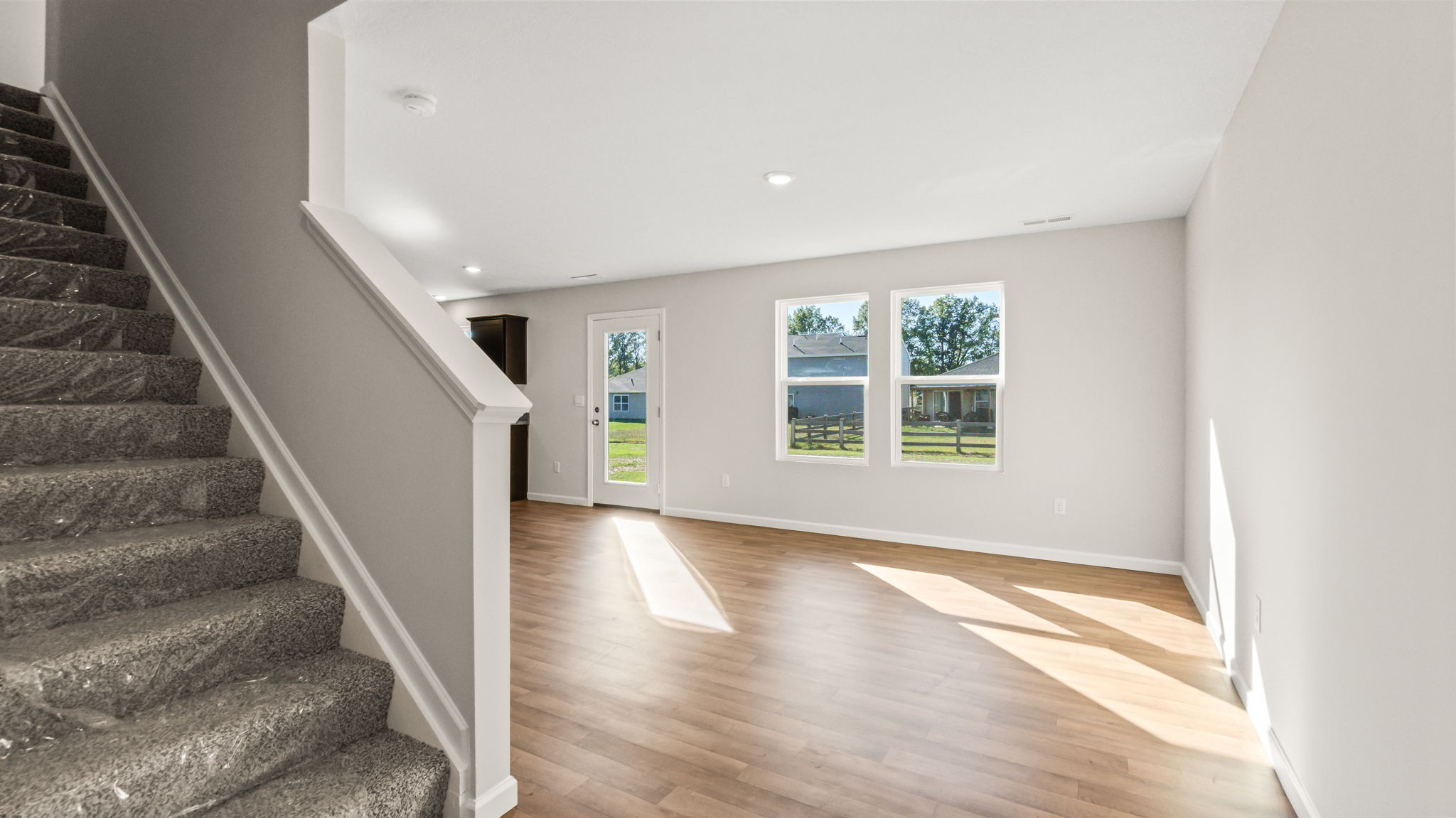 Stairs landing next to living room