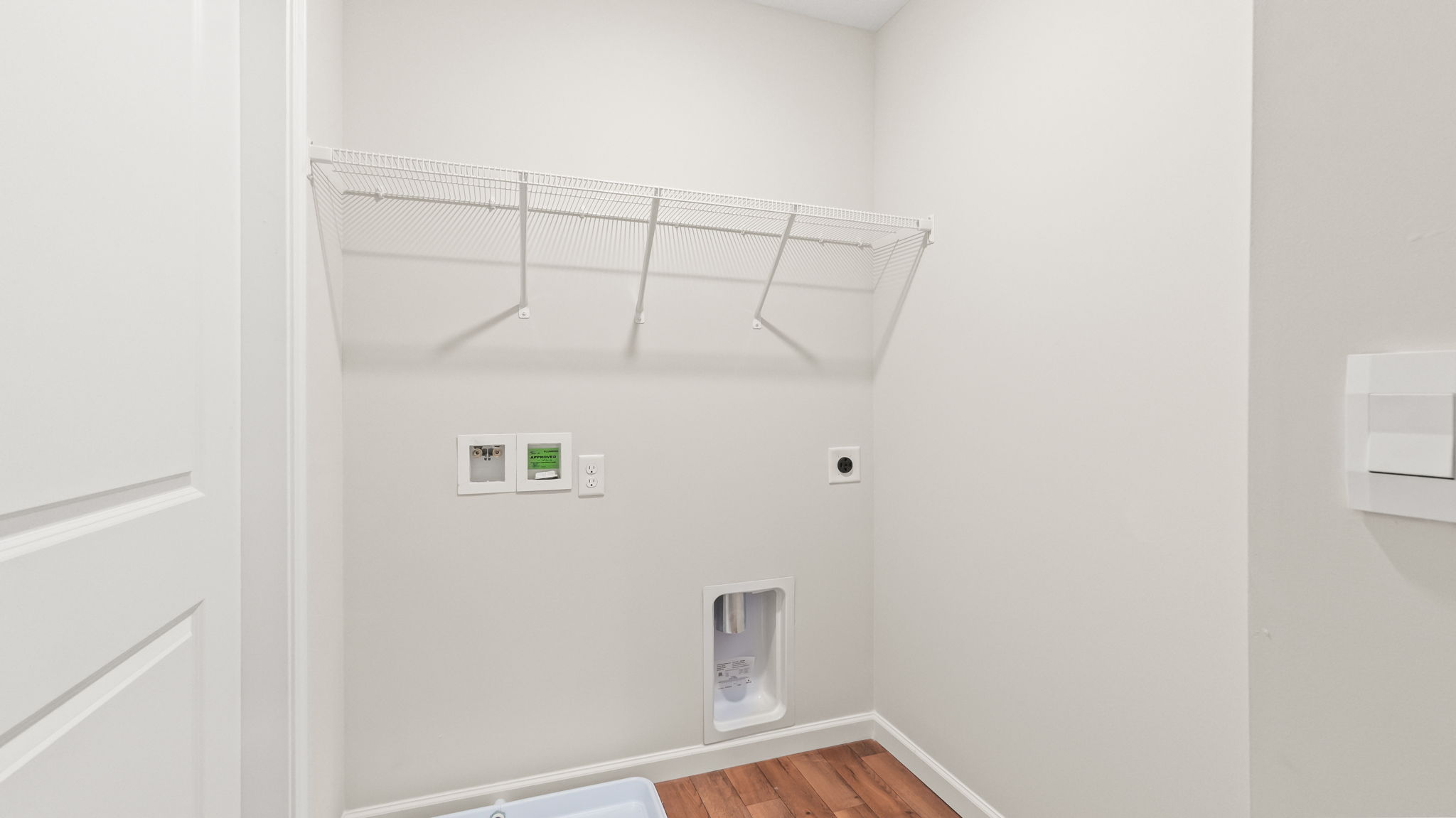 Laundry area with washer/drier inlets
