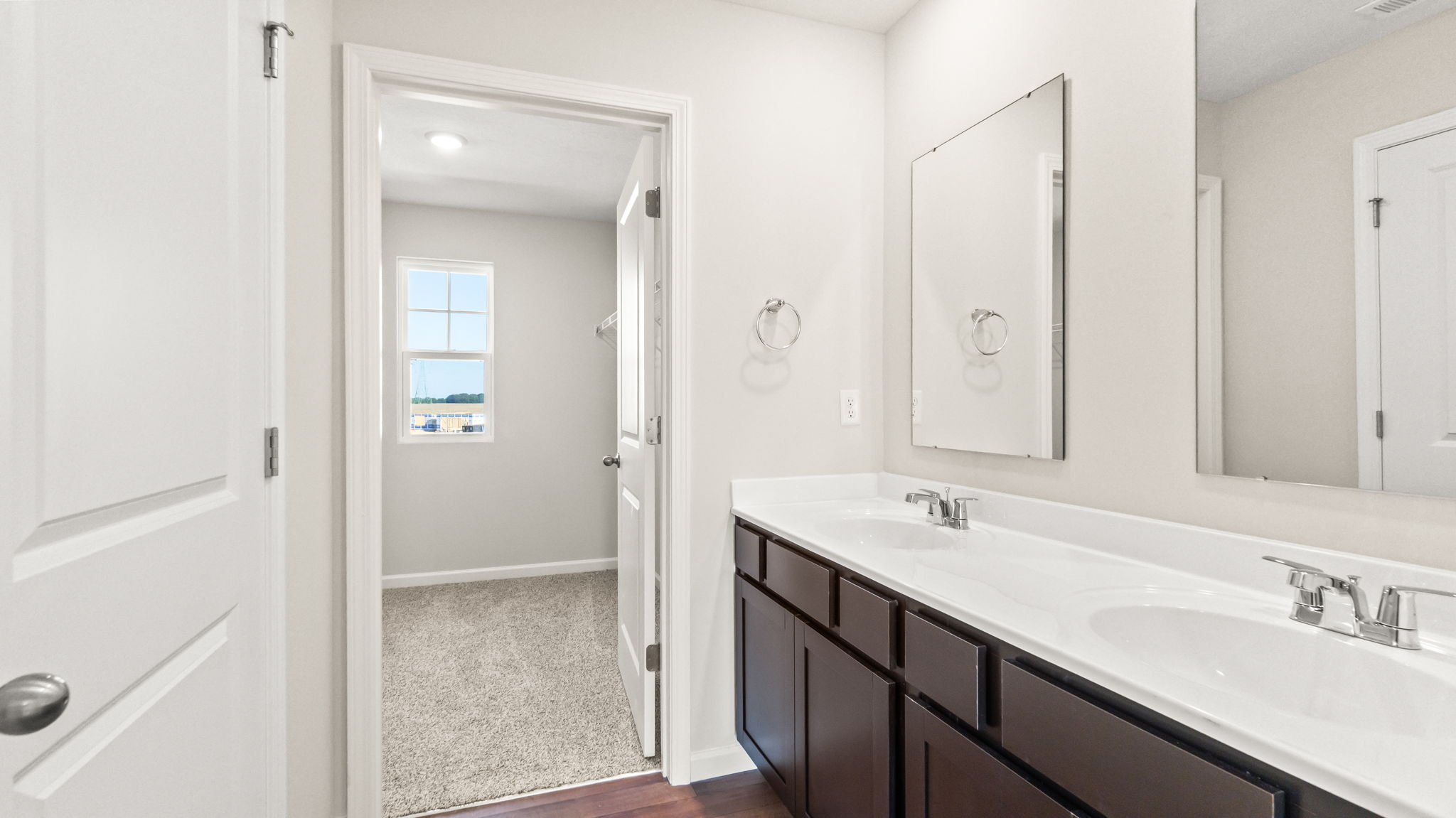 Closeup of bathroom counter