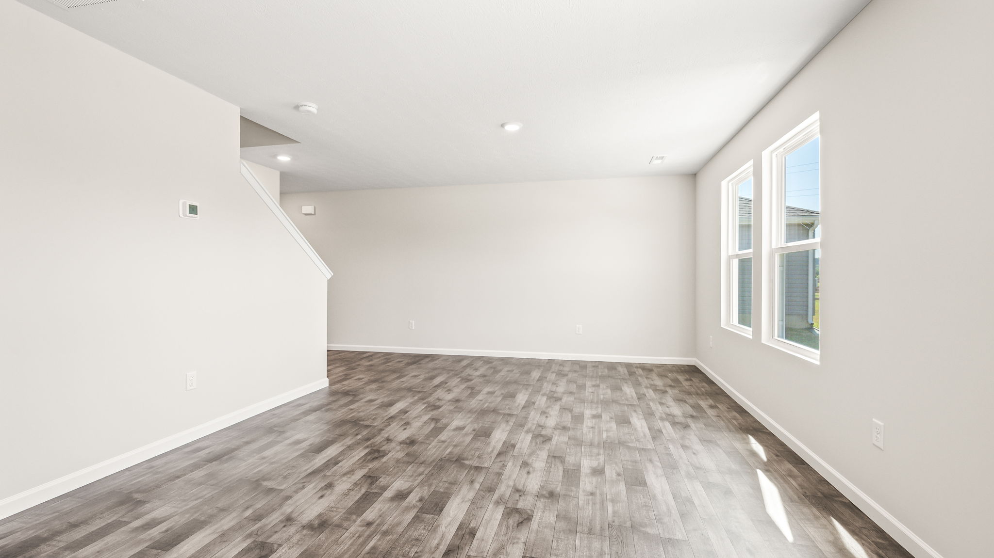 Living room area with natural lighting