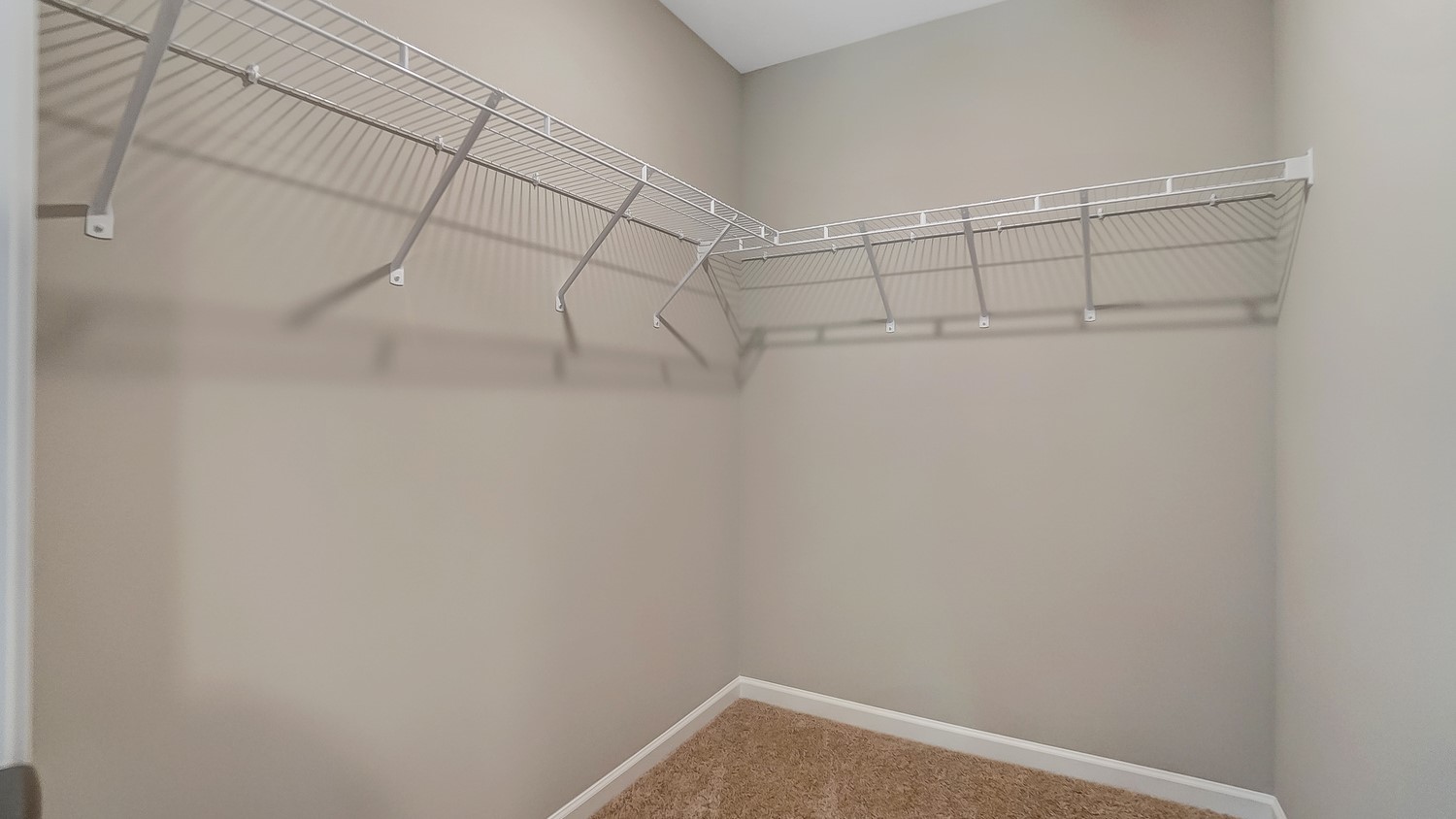 walk-in closet and bedroom.