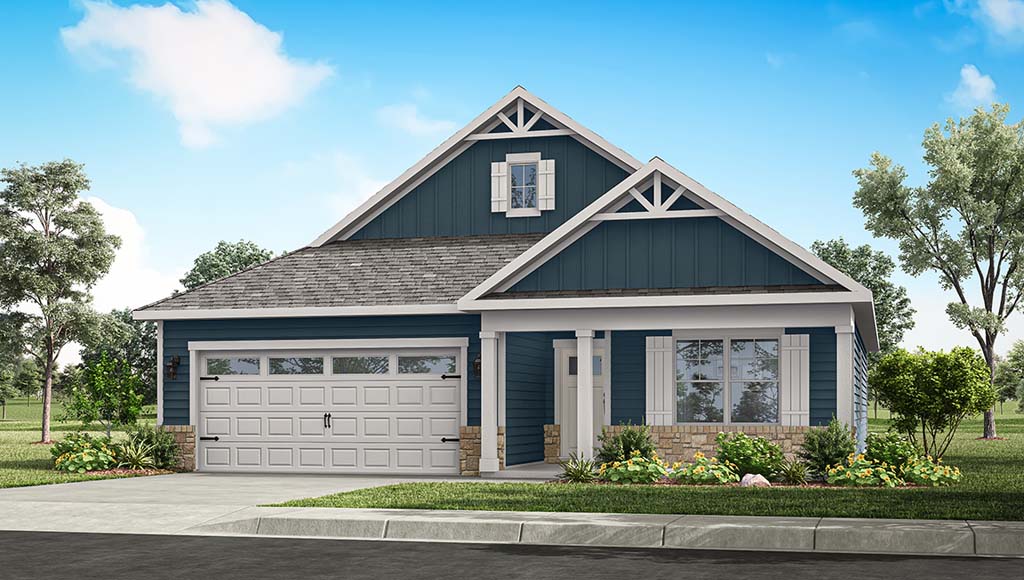 Exterior rendering of a harmony plan home with M2 elevation