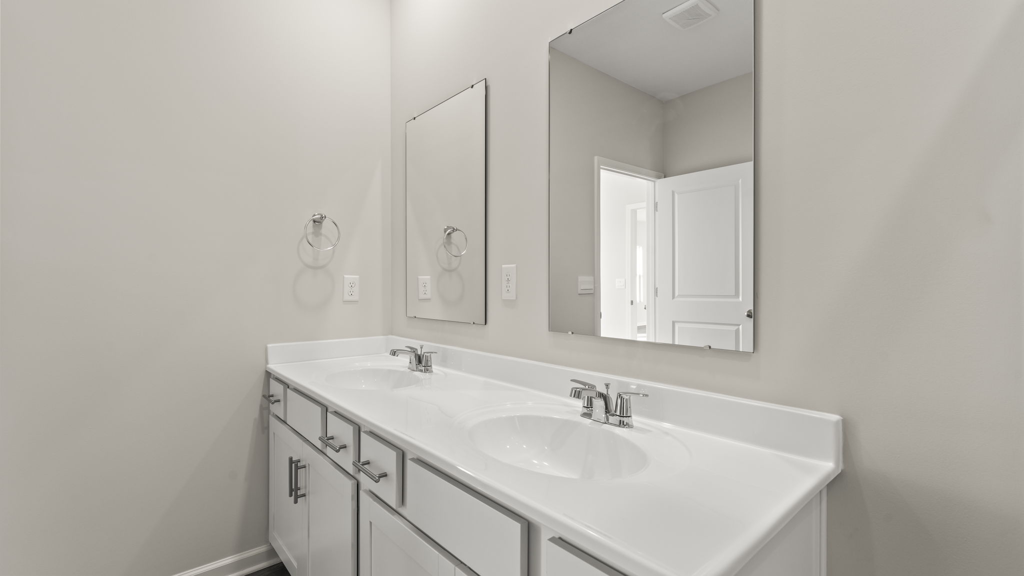 Closeup of bathroom sink.