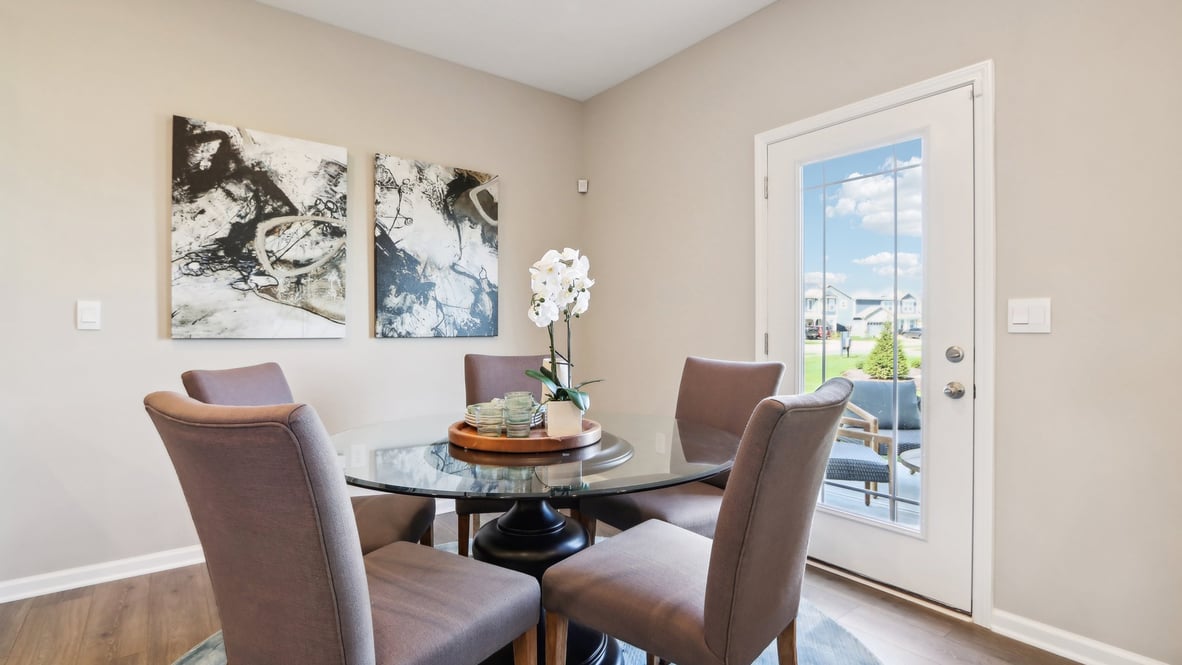 closeup of dining room