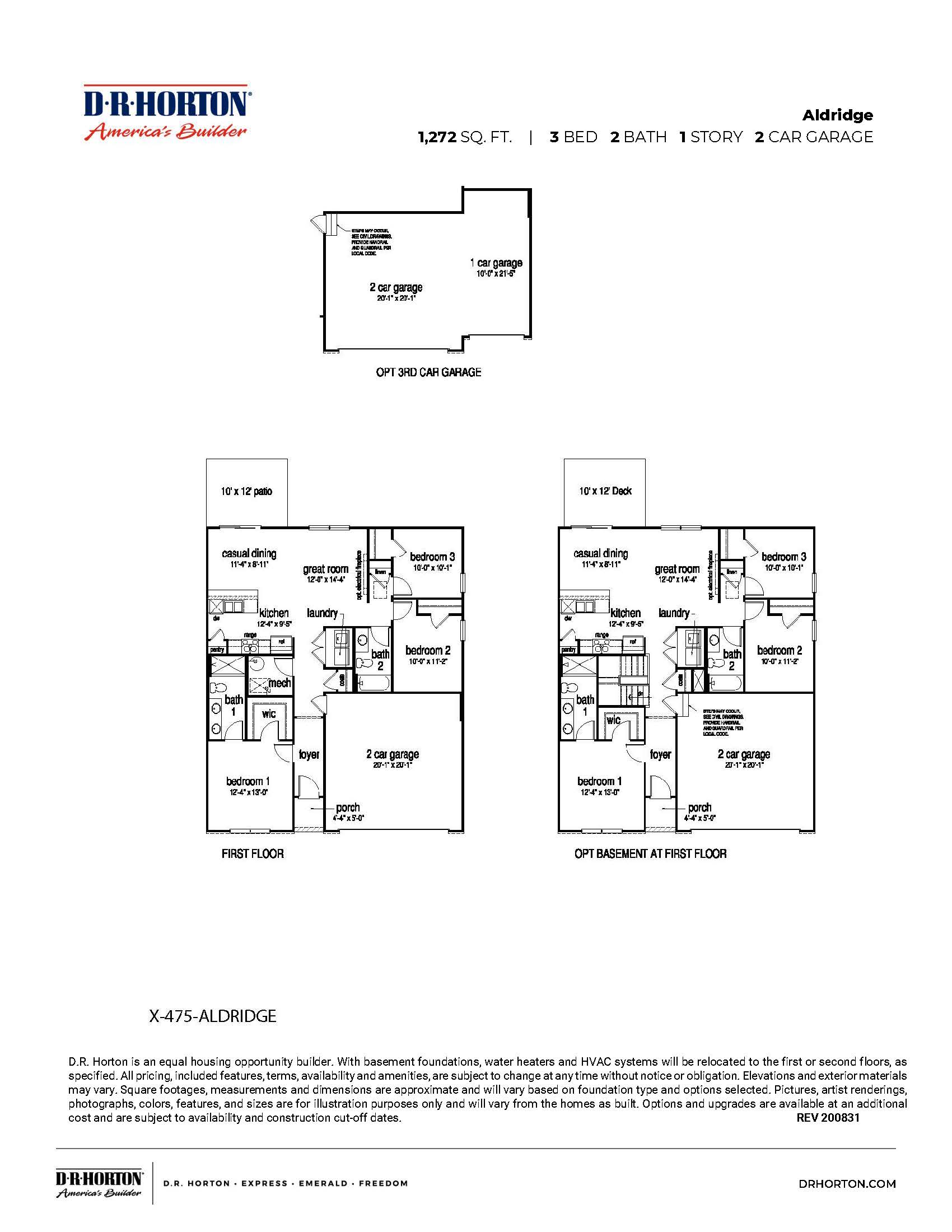 Floor Plan in Riverview Bluffs New Richmond, OH D.R. Horton
