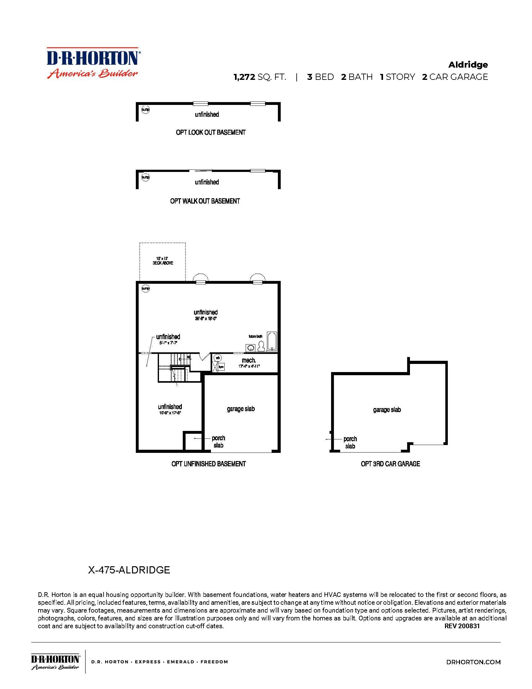 Floor Plan in Riverview Bluffs New Richmond, OH D.R. Horton