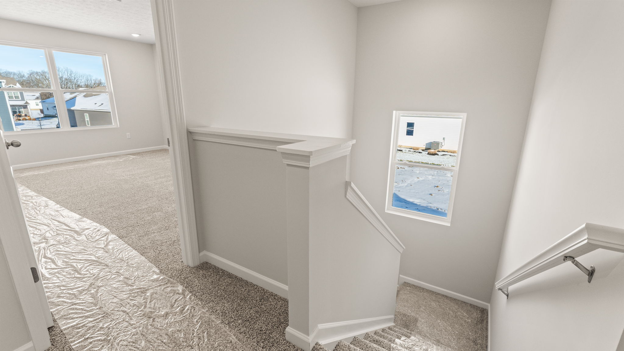 Second floor landing looking downstairs