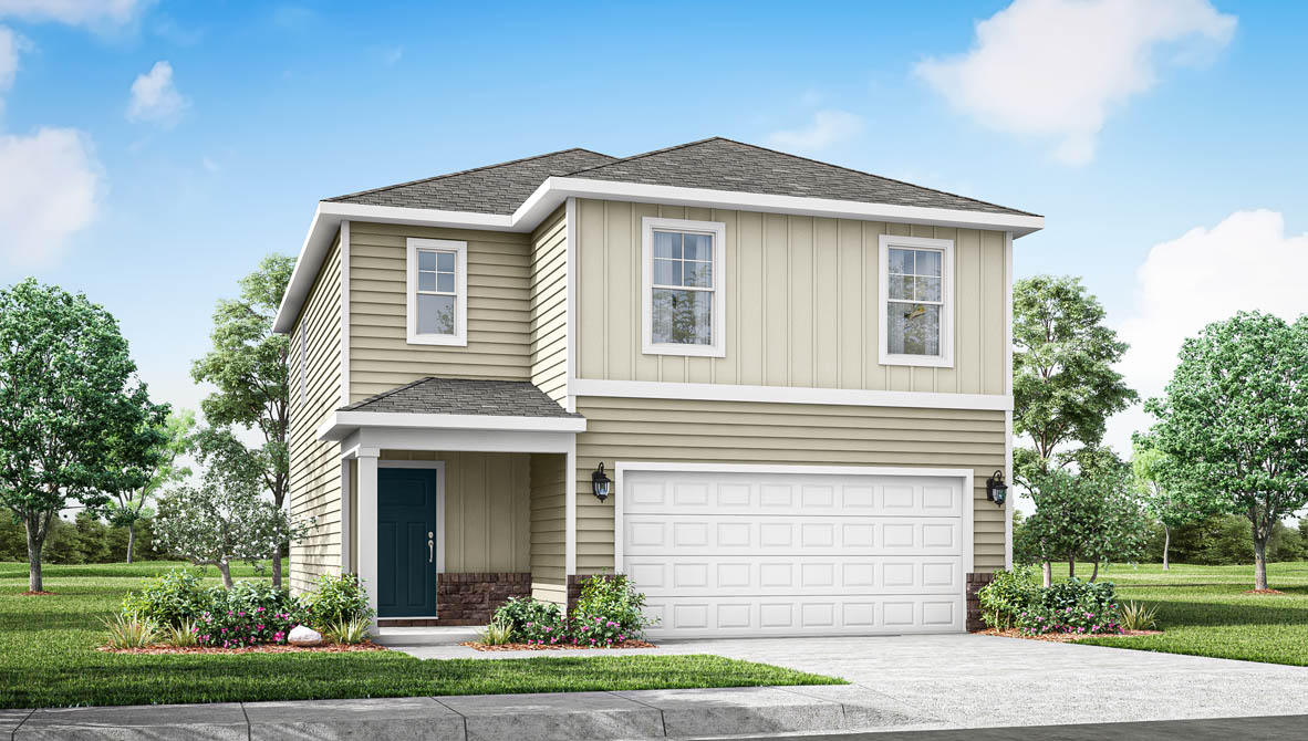 Exterior rendering of a Taylor plan home with C2 elevation