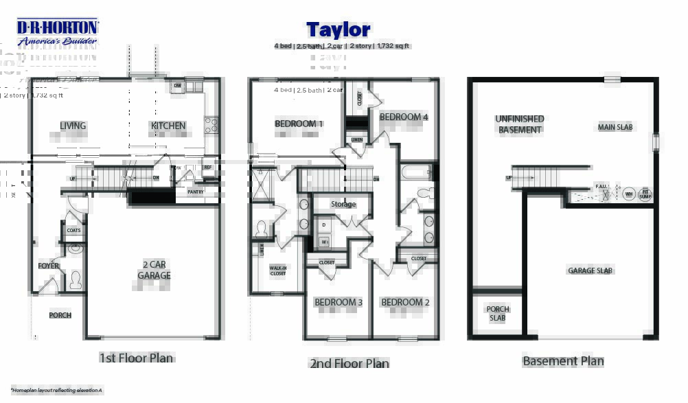 Taylor floorplan blackline.