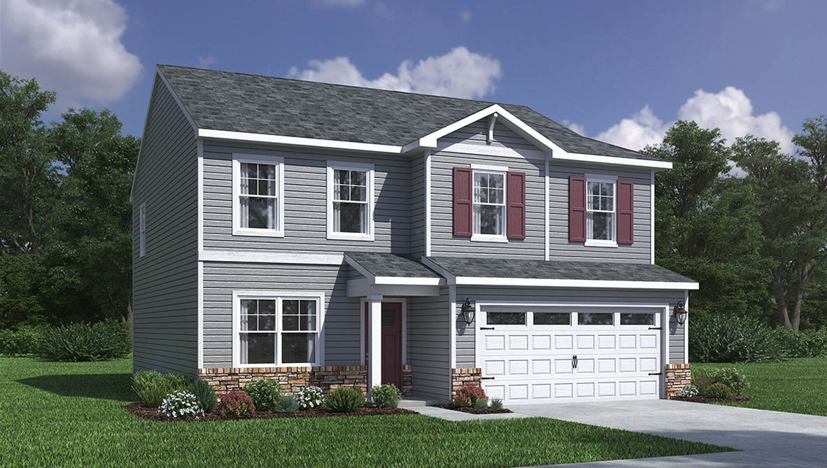 Exterior rendering of a pendleton plan home with A2 elevation