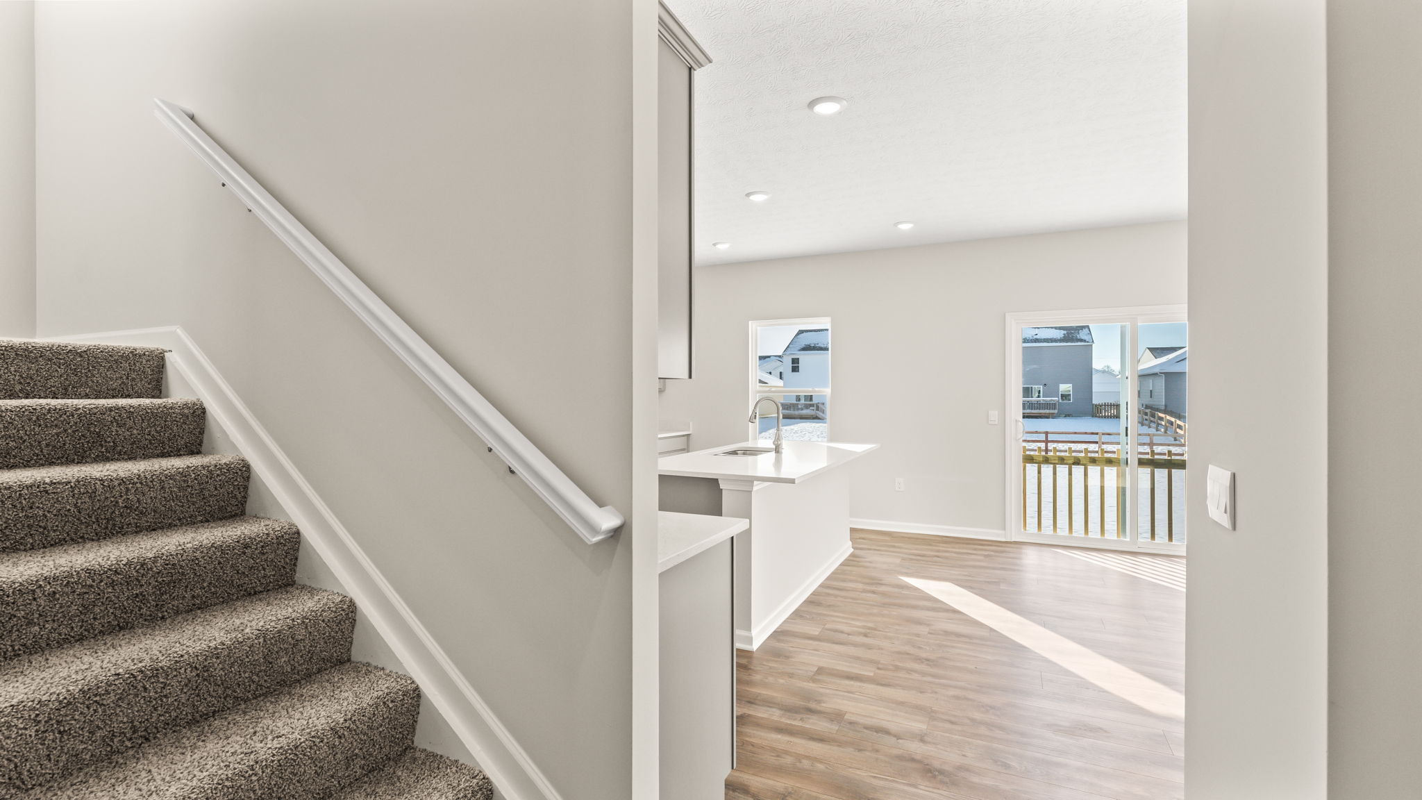 Stairs leading to second floor