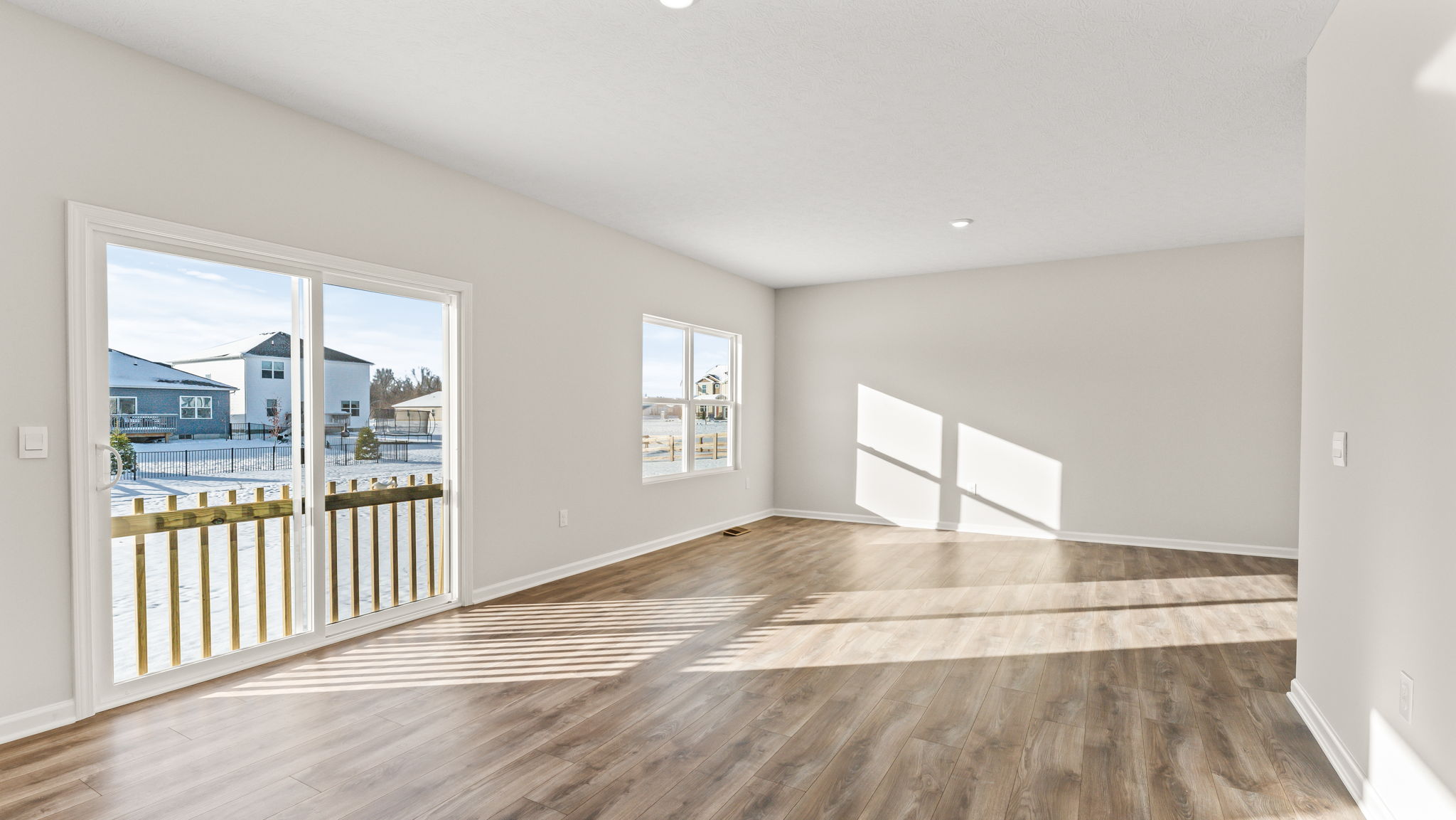 Full dining and living area