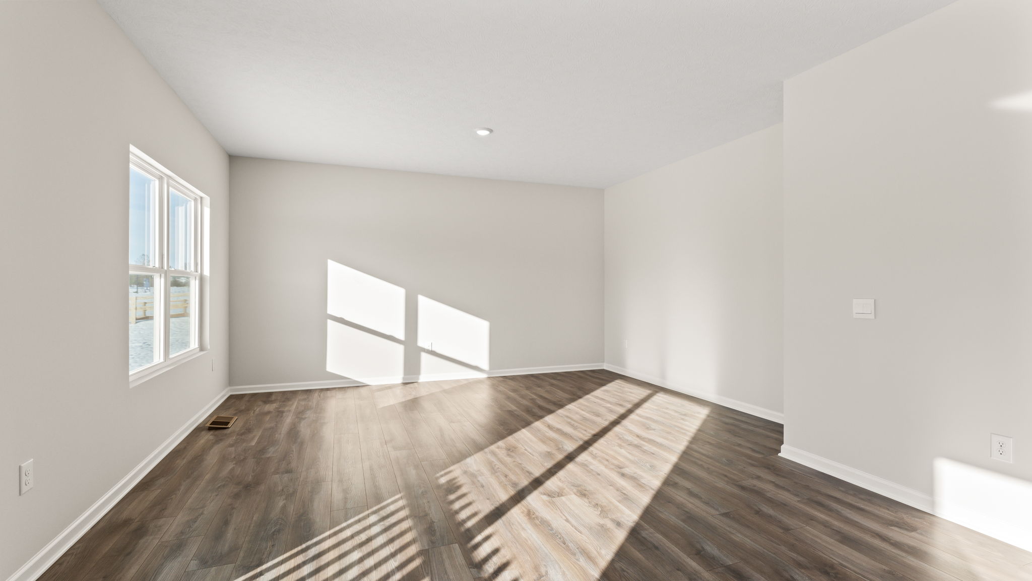 Living room with vinyl flooring