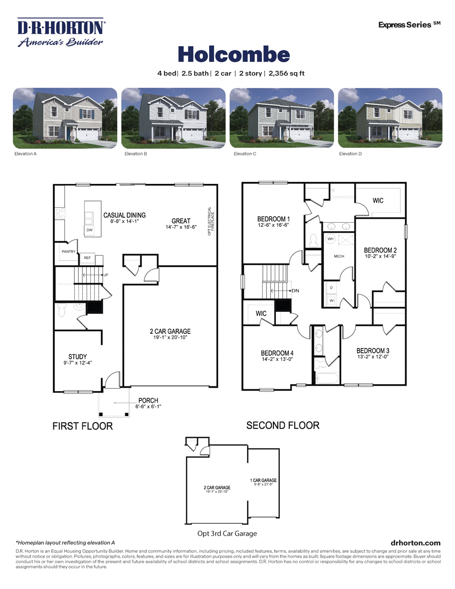 Floor Plan in Owls Landing OXFORD, OH D.R. Horton