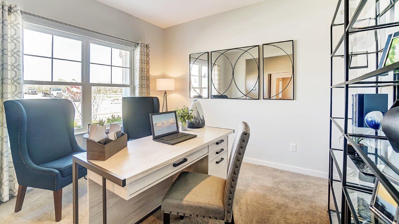 front office with inviting window lighting and posh desk