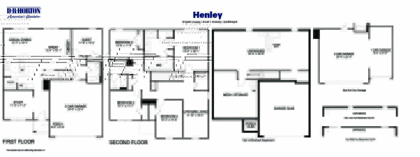 Henley Floorplan with basement