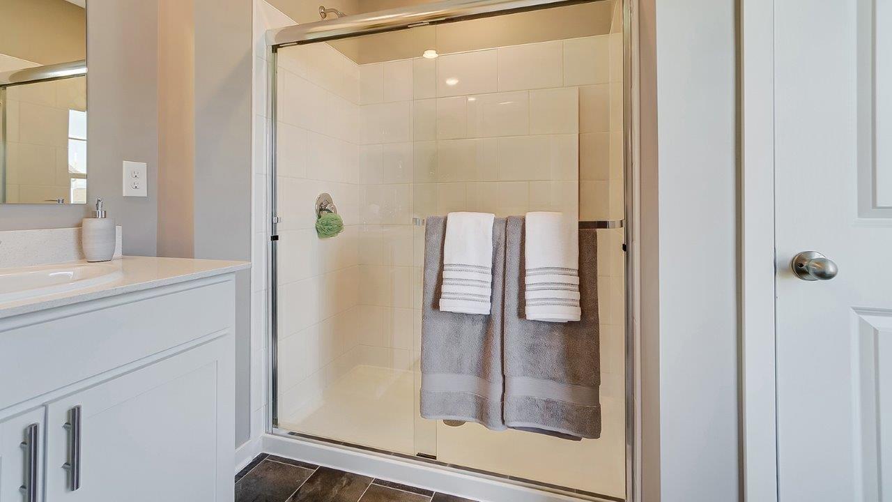 Shower in primary bathroom.