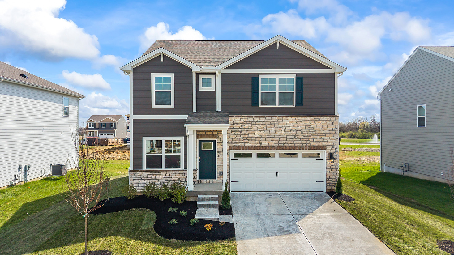 Exterior of a holcombe plan home