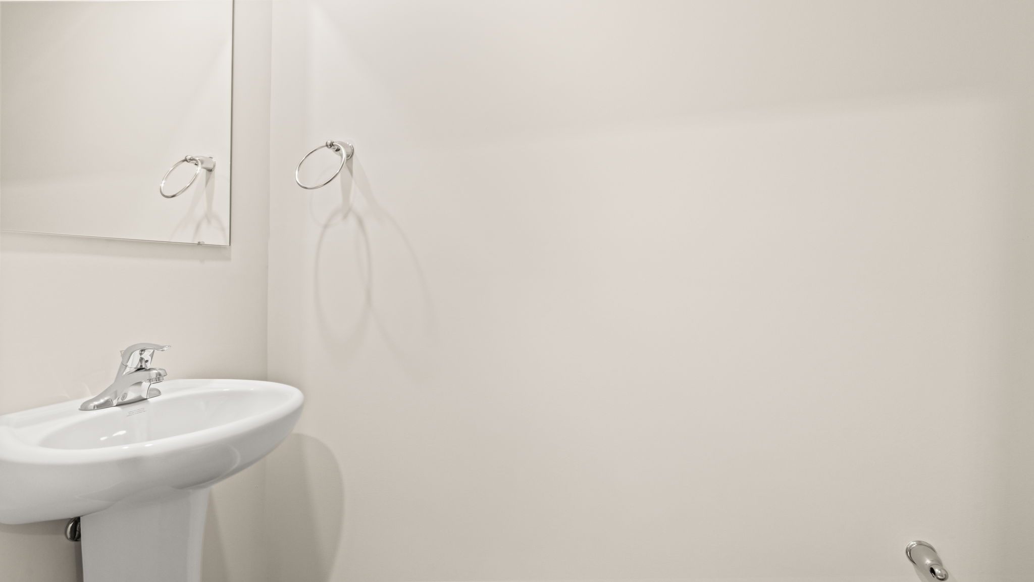 Closeup of sink in powder room