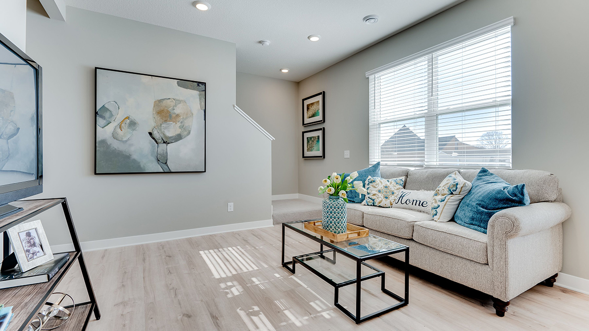 Living room with print art