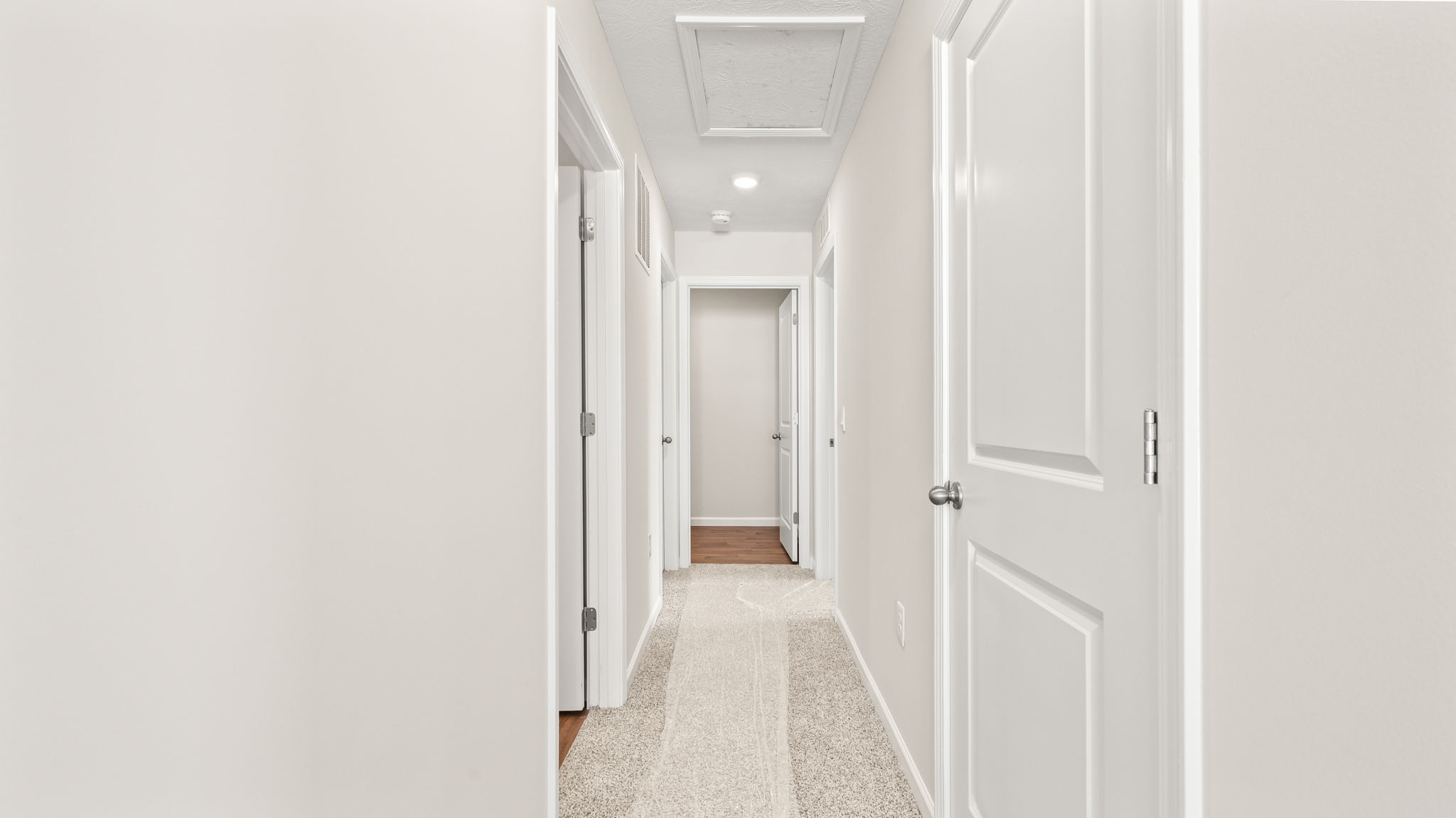 Hallways leading to front door