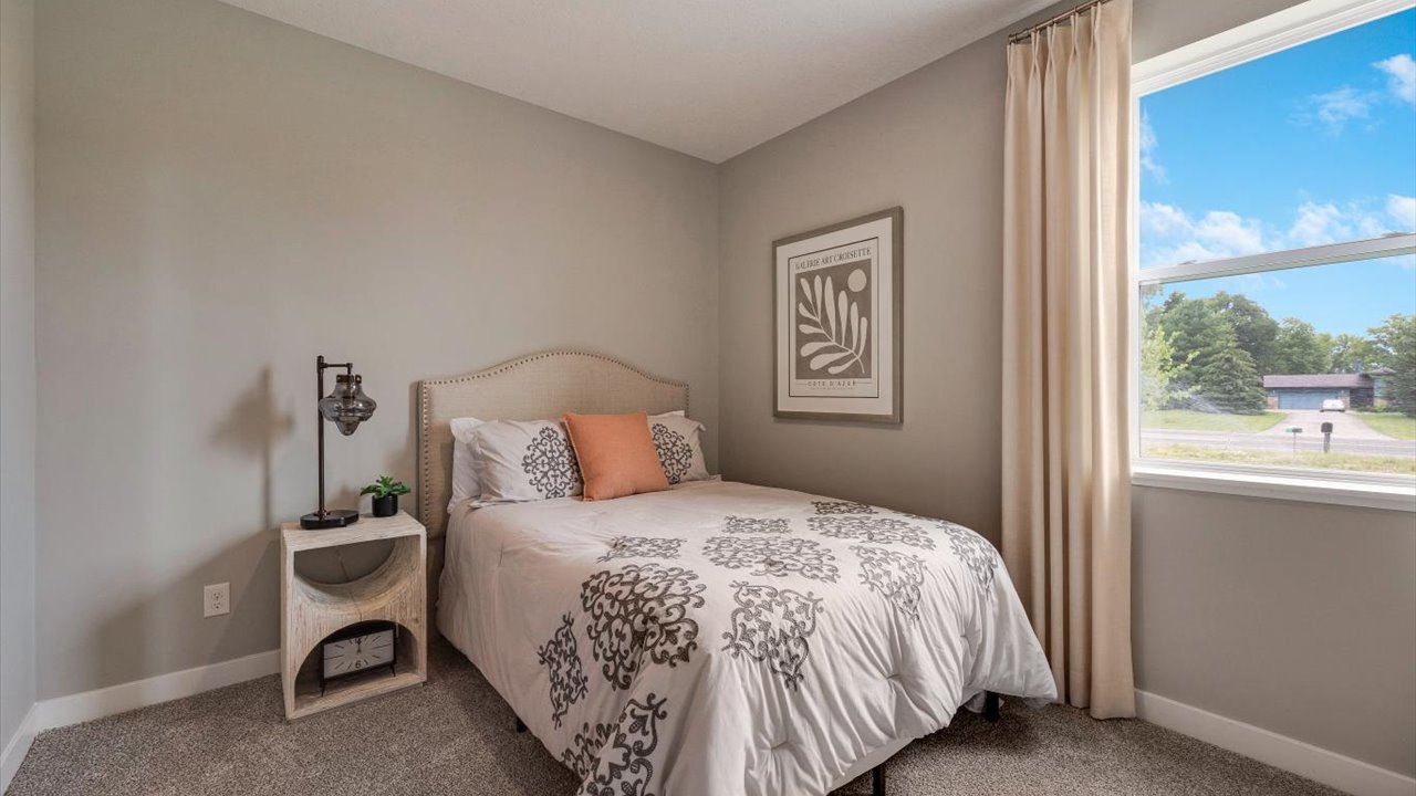 bedroom on the first floor owth decorative art.