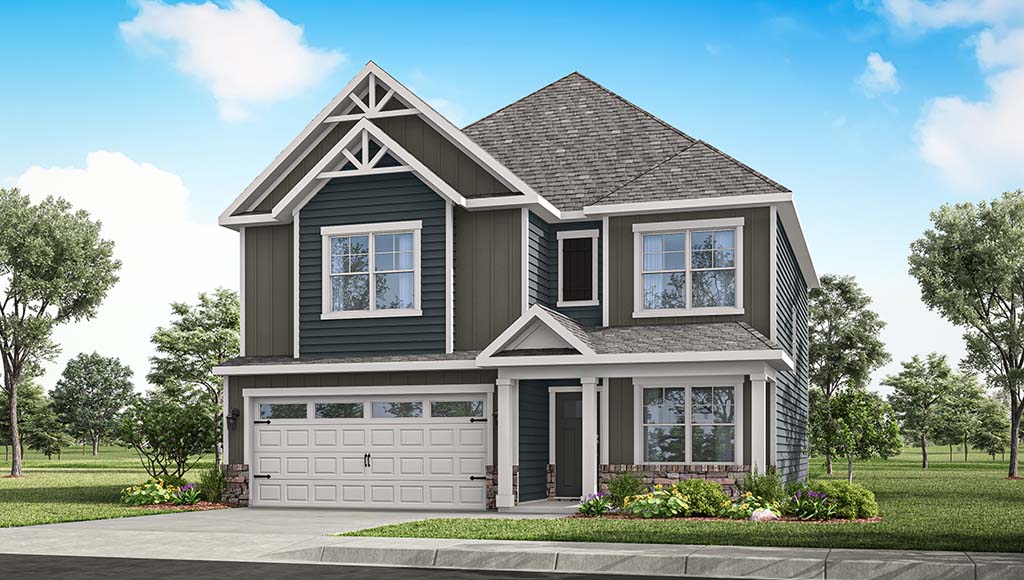 Exterior rendering of  bellamy plan home with elevation N