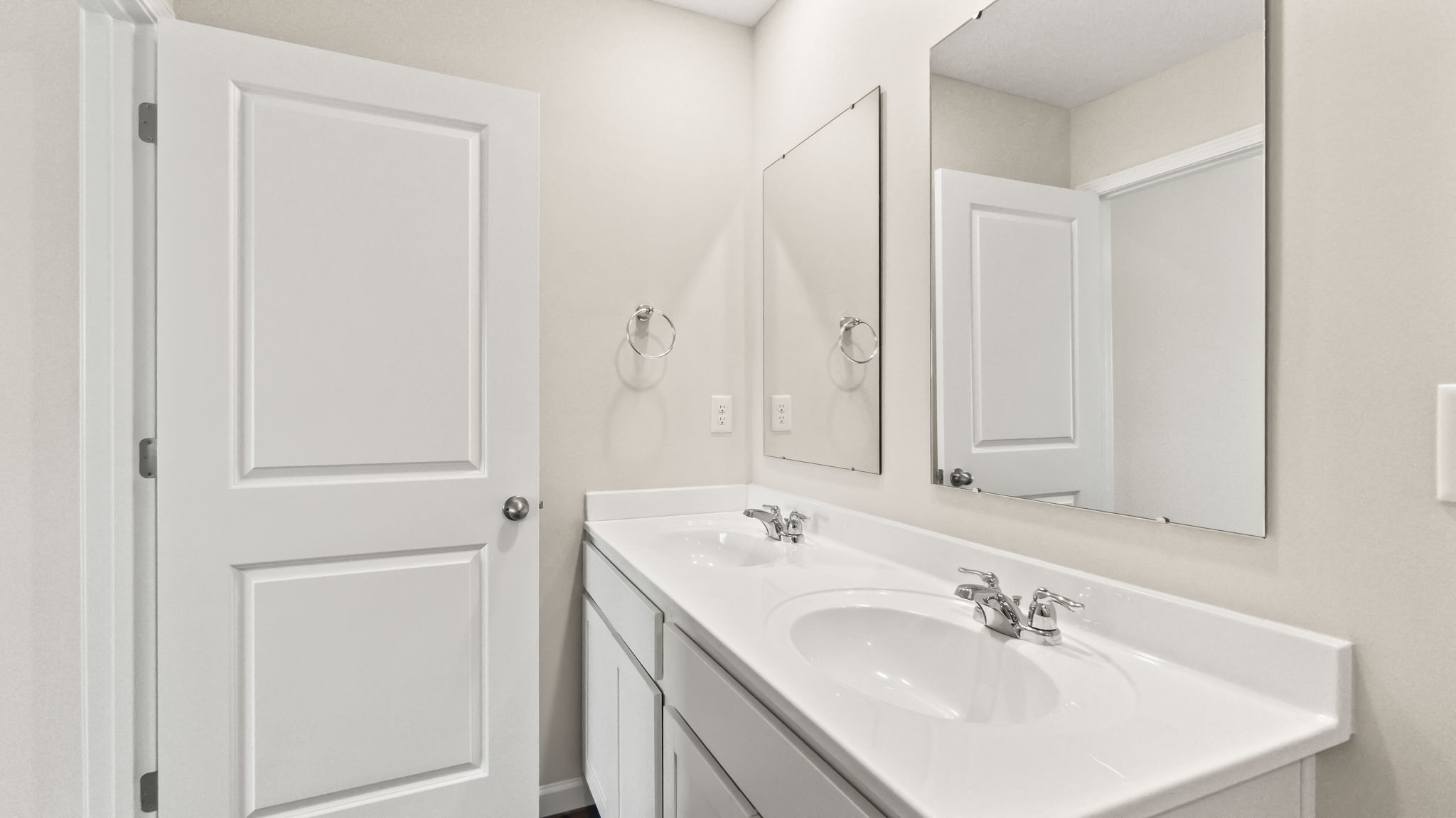 Closeup of bathroom countertop