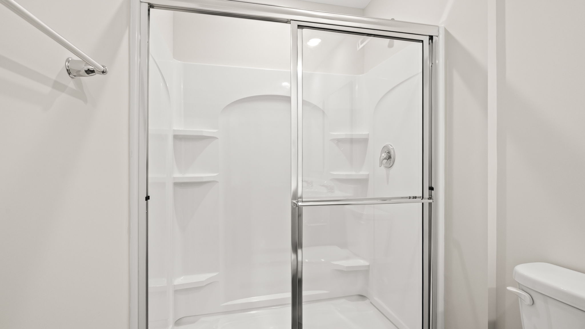 Closeup of shower door