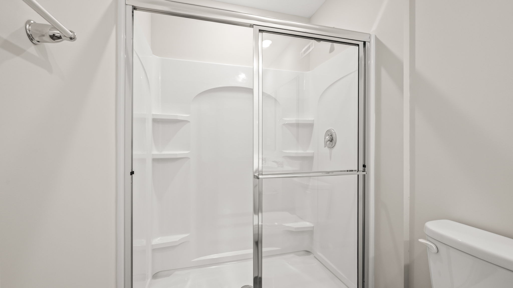 Closeup of shower door