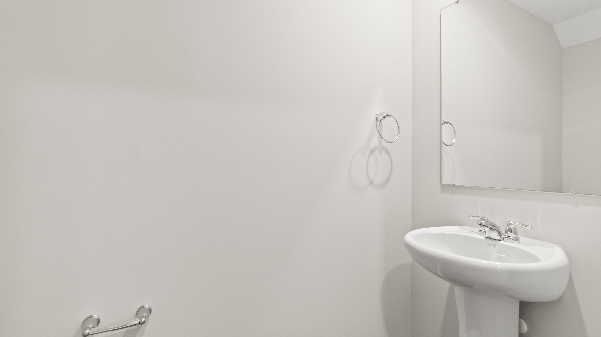 Powder room sink and mirror