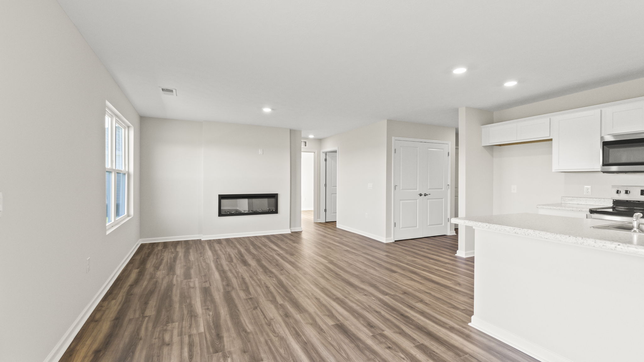 Full great room and kitchen