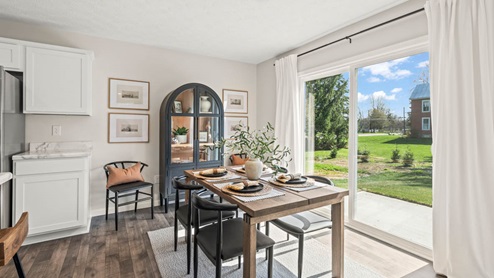 kitchen table in dining area