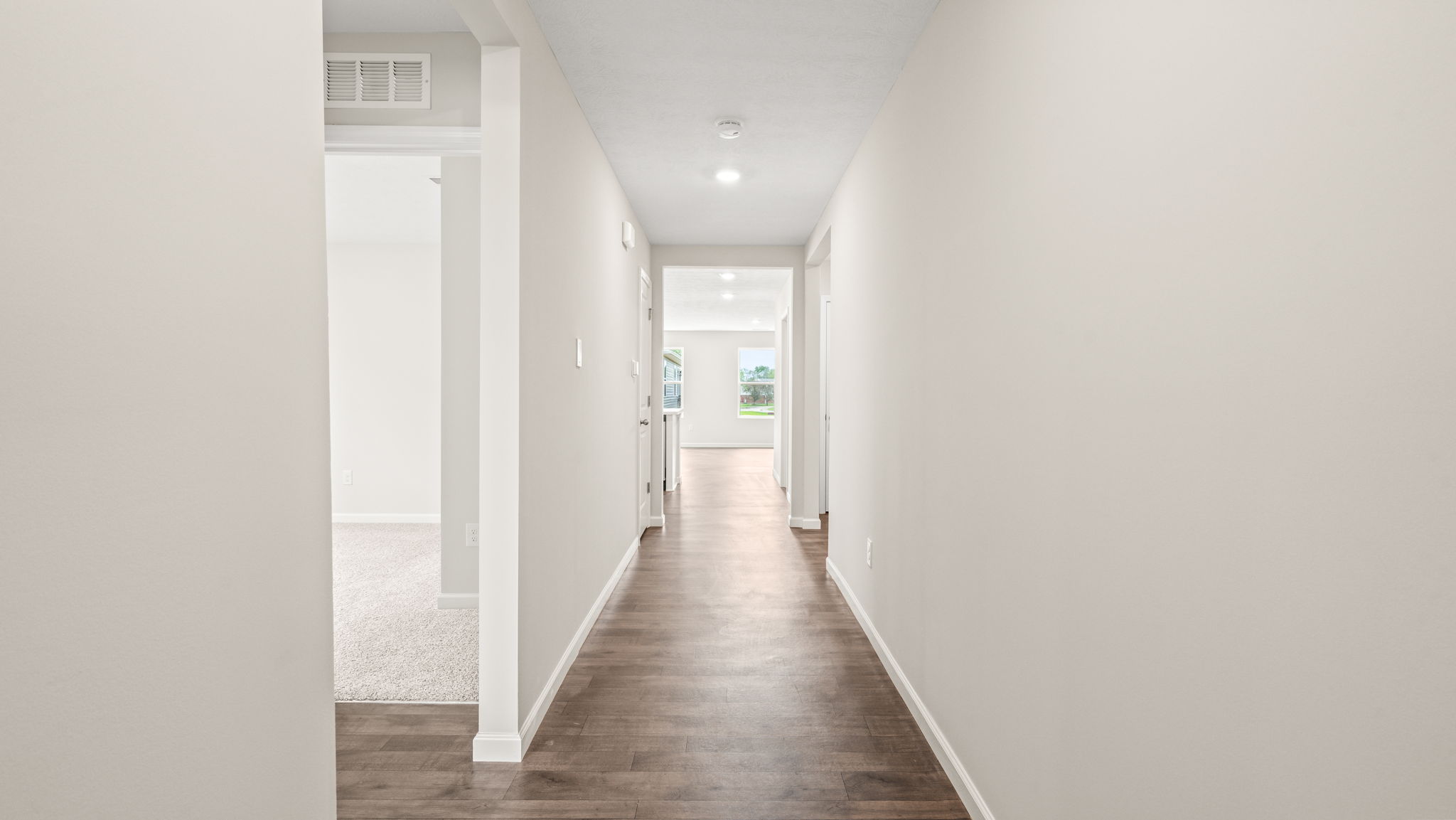 Front entryway of home with light walls.