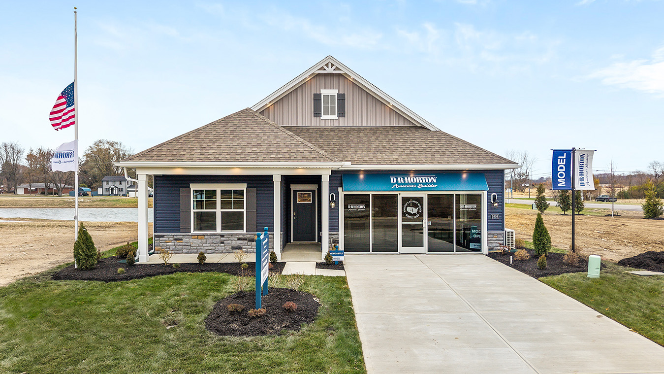 Exterior of Sycamore Ridge model Newcastle with  new LMN elevation.