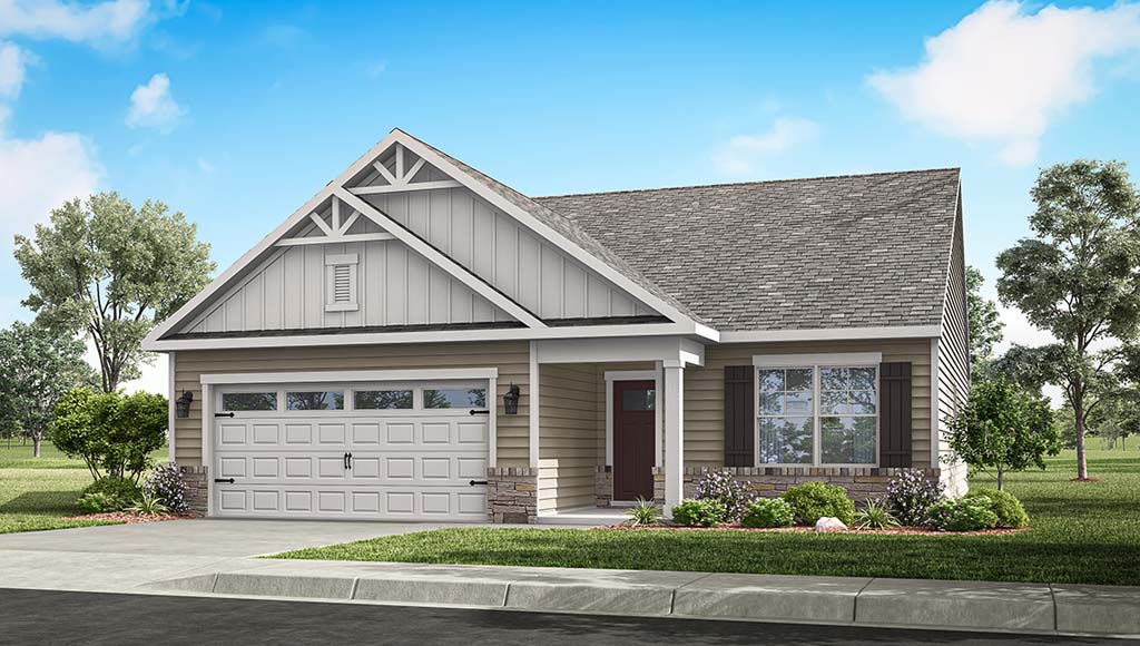 Harmony Plan rendering wit an L elevation