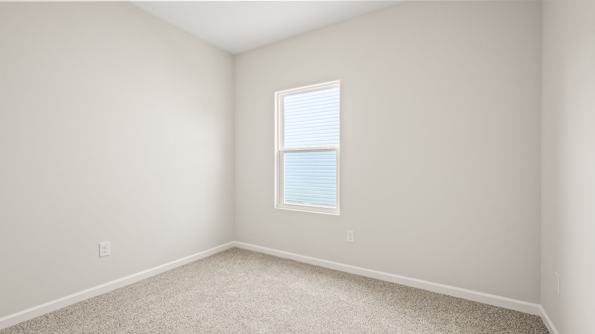 Carpeted bedroom with window