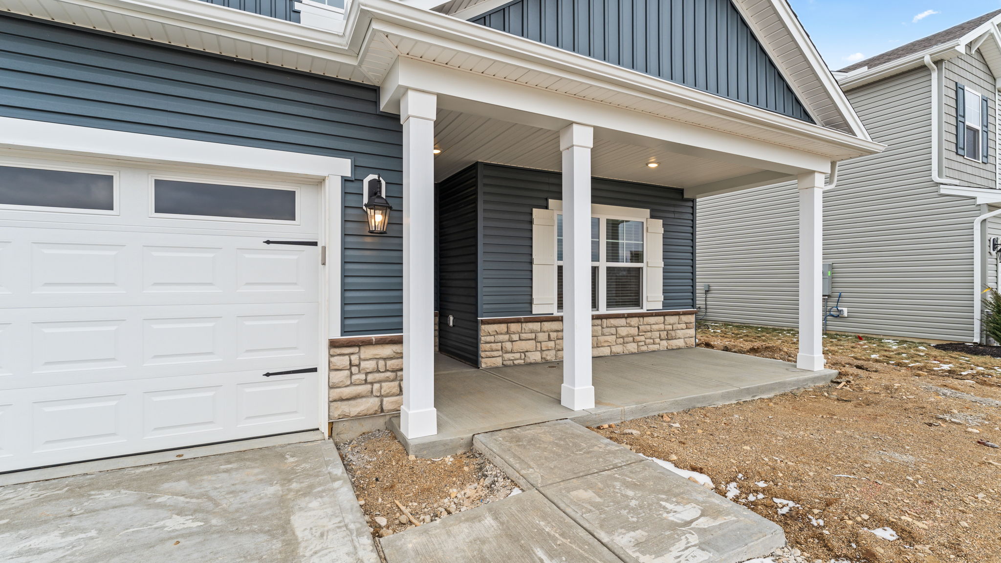 Closeup of front porch for 2214 Hackberry street