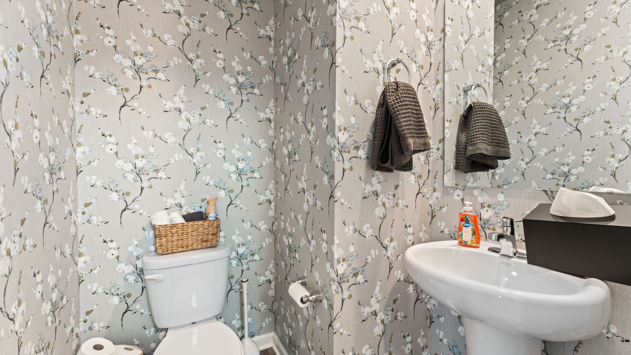 Powder room with toilet and sink