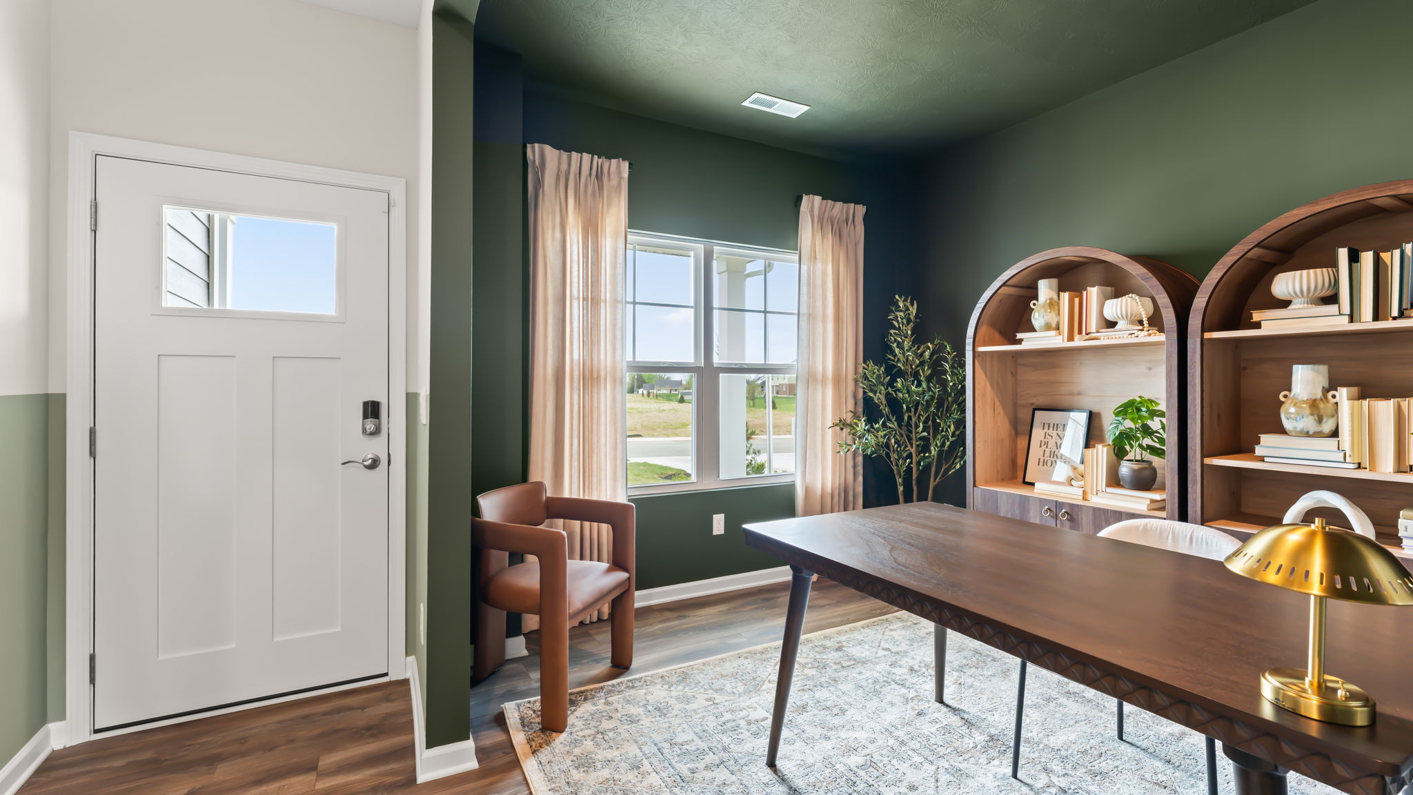 Front foyer with view of office space and front door