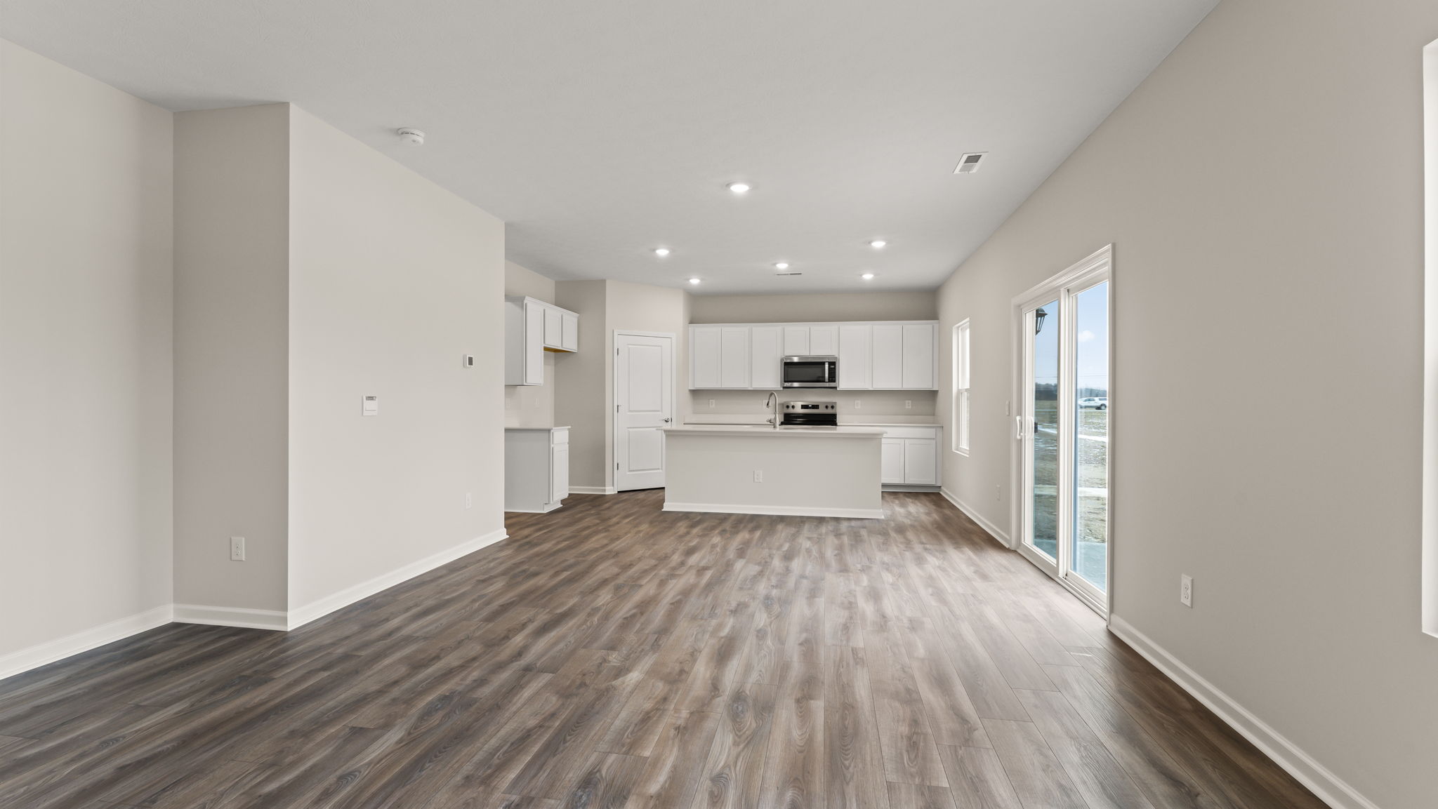 Great room and kitchen