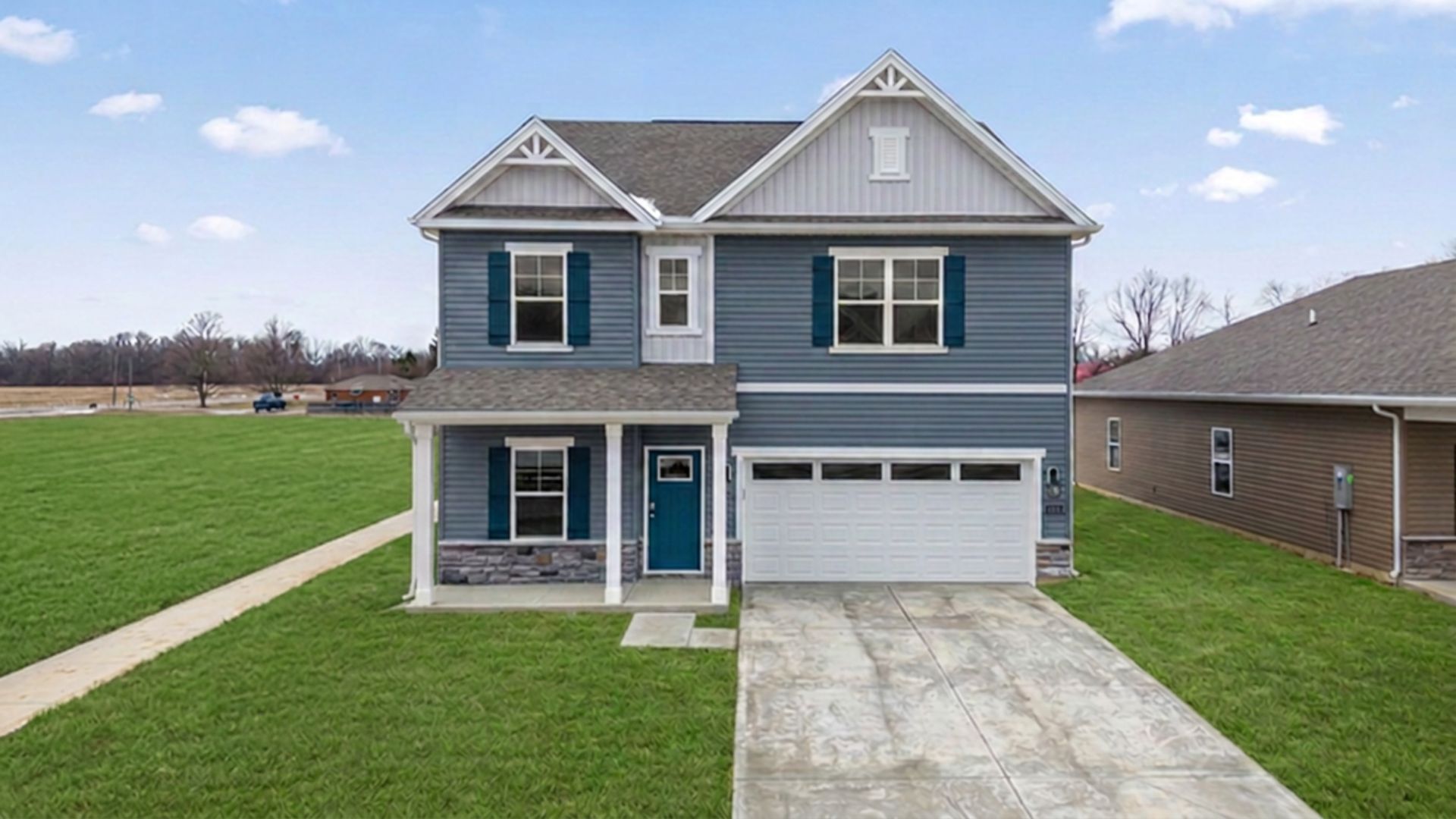 Exterior of a holcombe plan home