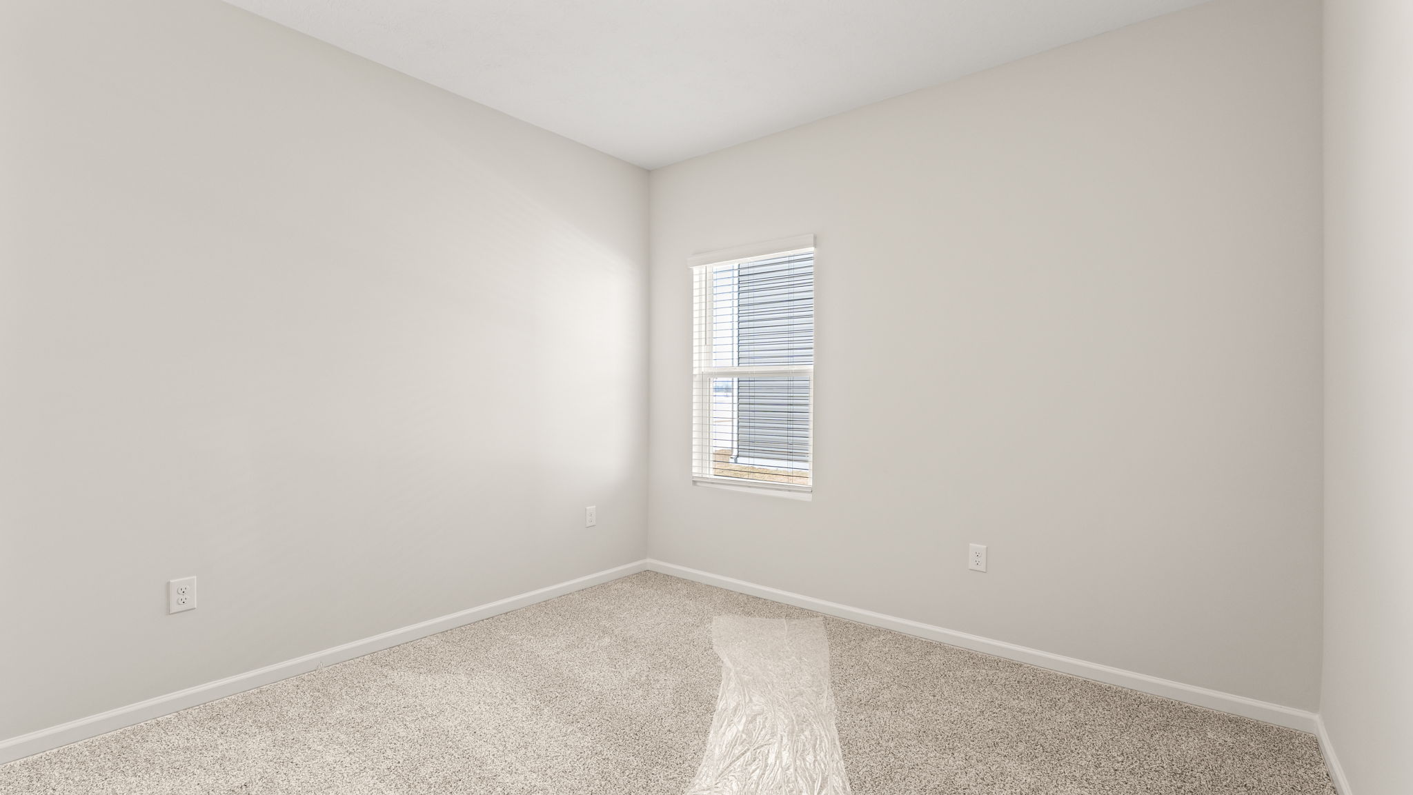 Carpeted bedroom with window
