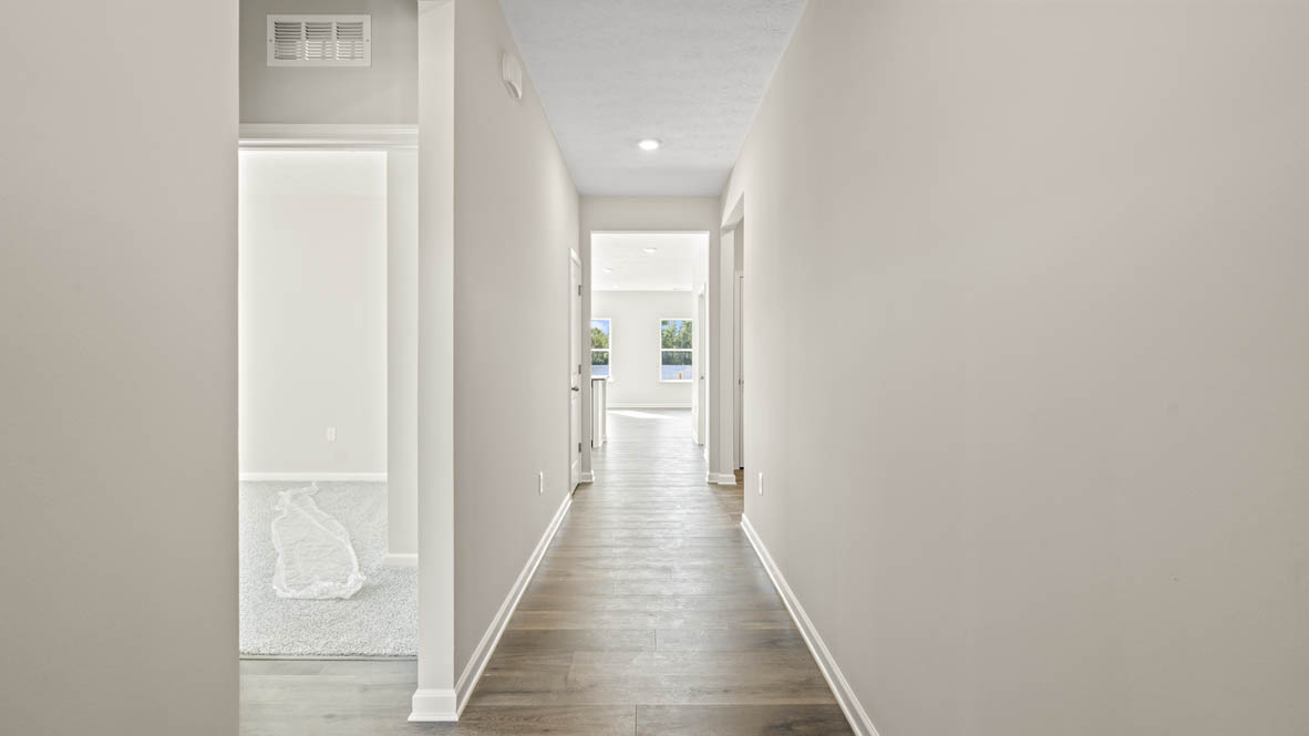 Hallway into the kitchen/great area